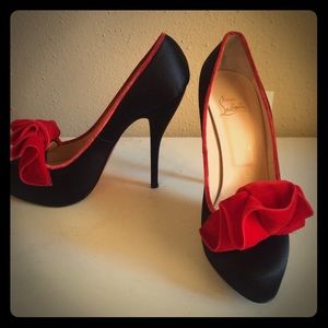 Christian Louboutin Lady Page Pumps Black & Red